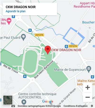 Map du club de Kung fu Wushu CKW Dragon Noir à Guyancourt